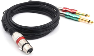 SiYear XLR to Double 1/4" Male To Male Cable