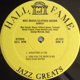 Gene Krupa Quartet / Max Roach / Clifford Brown Quintet – Hall Of Fame - Jazz Greats (LP)