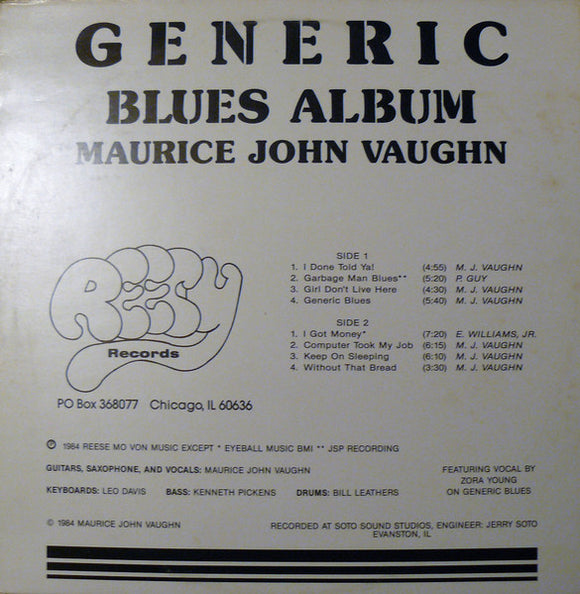 Maurice John Vaughn - Generic Blues Album (LP)