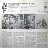 Dave Brubeck And Jay & Kai ‎– At Newport (LP)