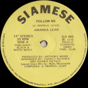 Amanda Lear - Follow Me (Special Disco Mix) (12") (LP)