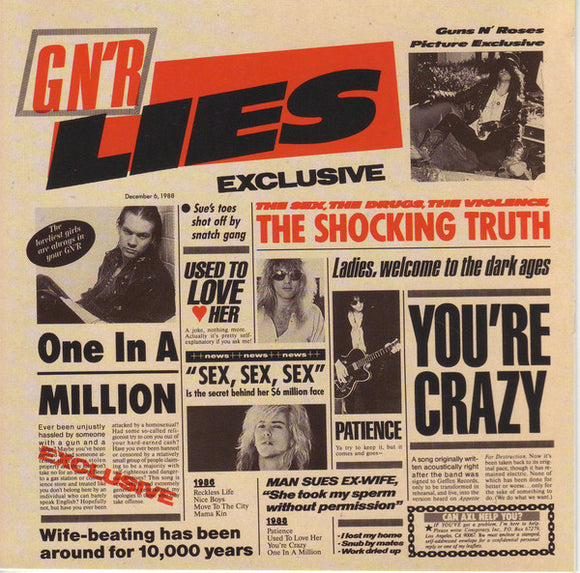 Guns N' Roses ‎ - G N' R Lies  (CD)