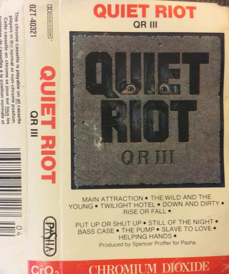 Quiet Riot – QR III (Cassette)